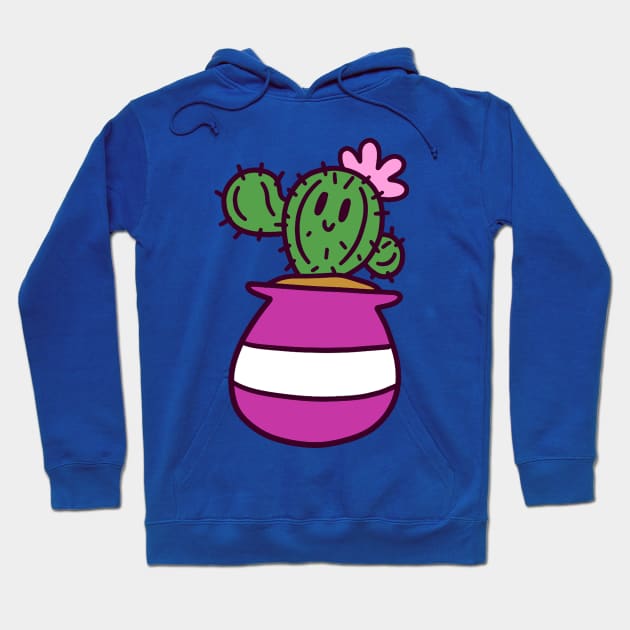 Potted Flower Cactus Hoodie by saradaboru